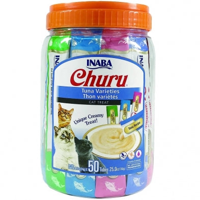 INABA Churu Tuna Variety Pack, 50 x .5oz Tubes