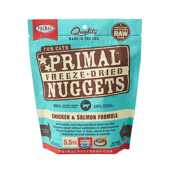 PRIMAL Freeze-Dried Chicken & Salmon Formula,156g (5.5oz)