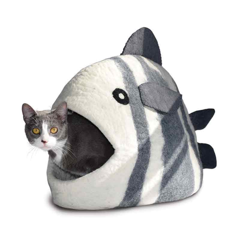 KARMA CAT Felted Wool Fish Cave