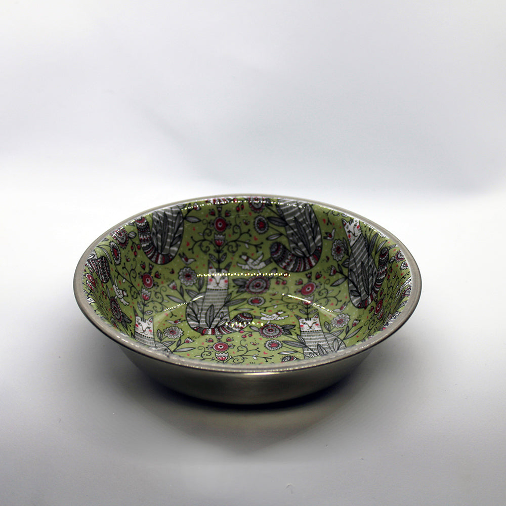 BAXTER & BELLA Selecta Bowl Flower Cat Print, 11.83oz