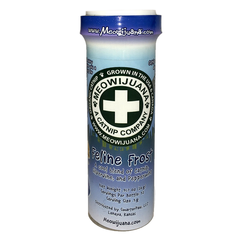 MEOWIJUANA Feline Frost Catnip, Silvervine and Peppermint Blend,26g
