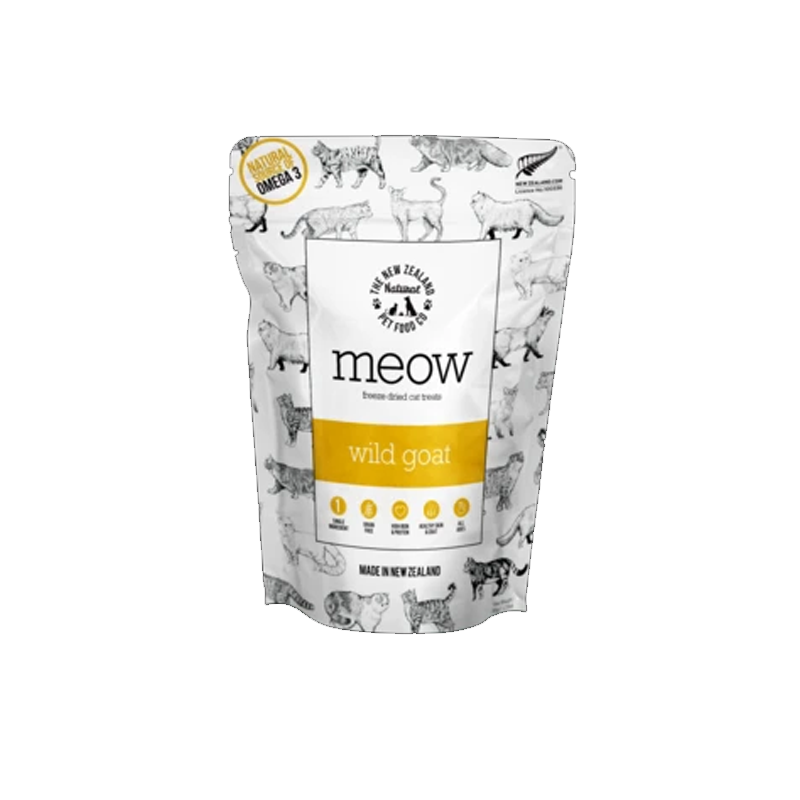 NEW ZEALAND NATURAL PET FOOD CO Meow Freeze-Dried Wild Goat Treats, 40g