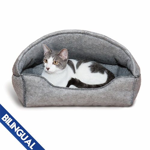 K&H PET Amazin' Hooded Lounger, Grey – Happy Cat Feline Essentials
