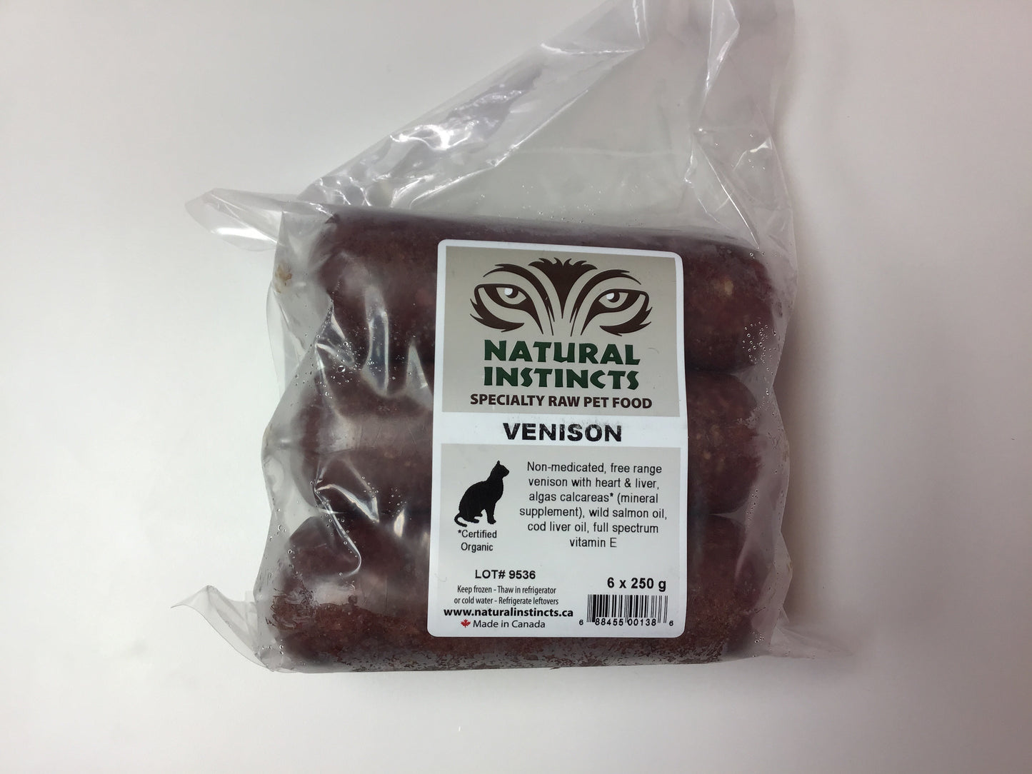 NATURAL INSTINCTS Bulk Raw Venison Non-Medicated, 6 x 250g