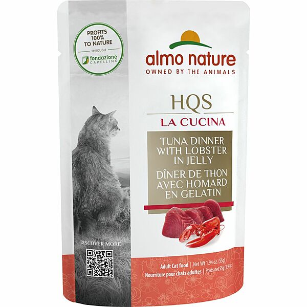 ALMO Nature La Cucina Tuna Dinner with Lobster, 55g (1.94oz)