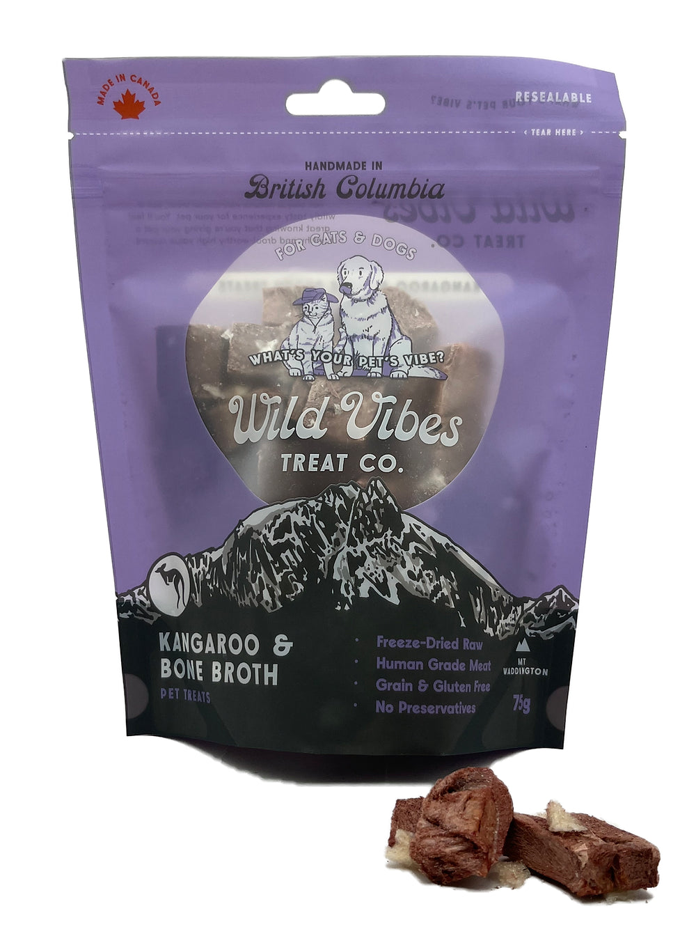 WILD VIBES Freeze-Dried Kangaroo & Bone Broth, 58g