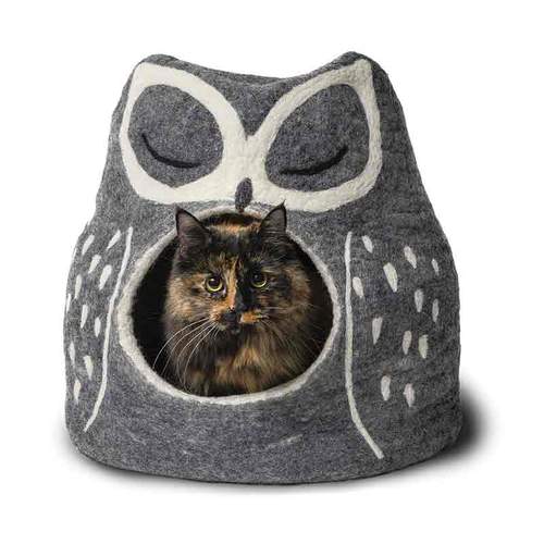 KARMA CAT Owl Wool Cat Cave