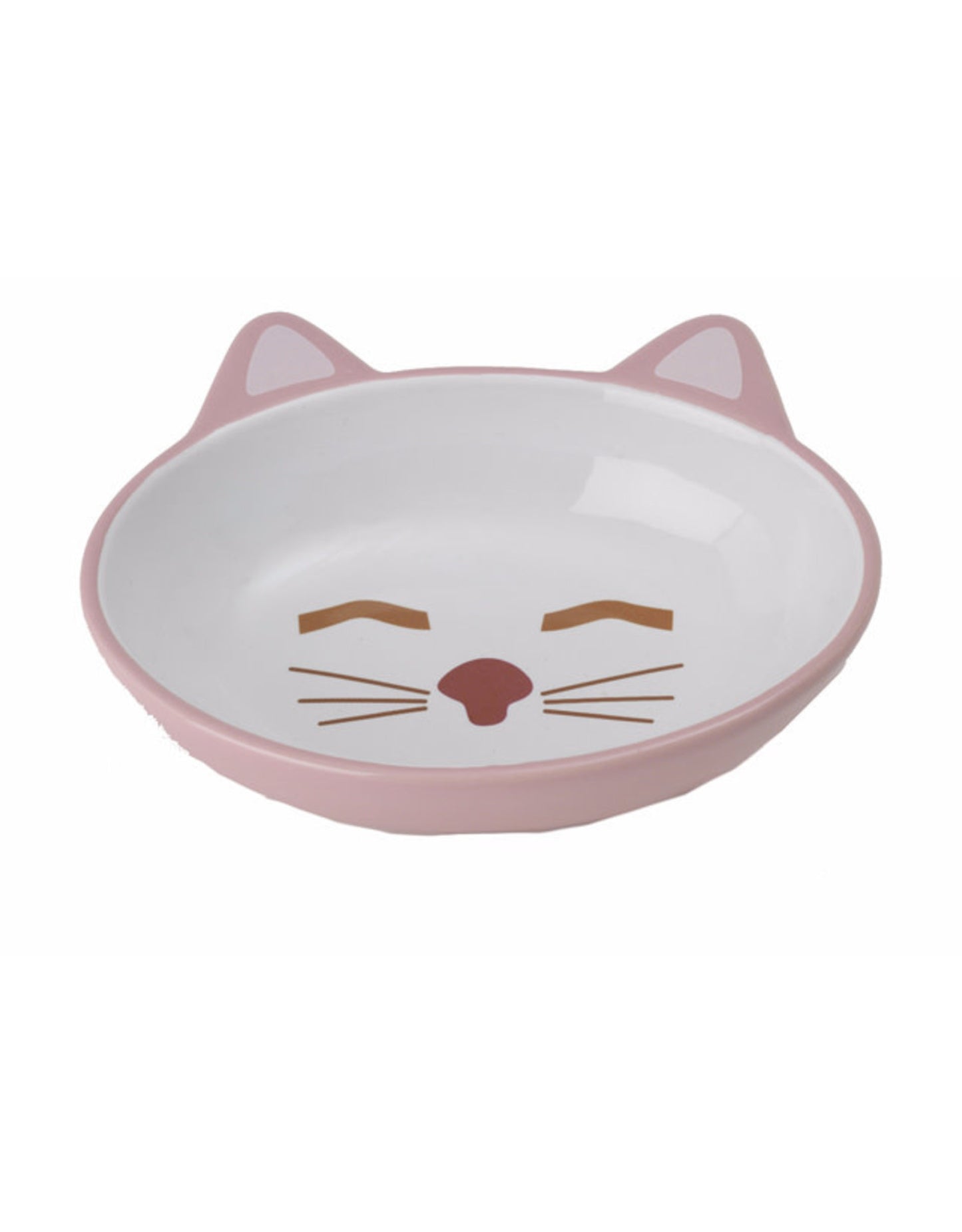 PETRAGEOUS Sleepy Kitty 5.5" Pink Oval Dish