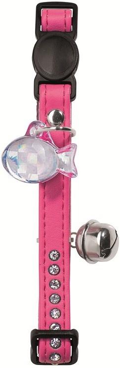 HUNTER Modern Art Luxus Swarovski Inlay Faux Leather Collar, Pink