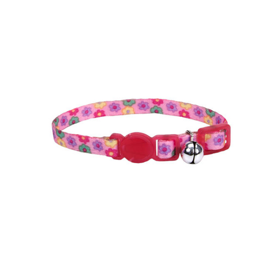 COASTAL Li'l Pals Adjustable Breakaway Kitten Collar, Pink Daisy