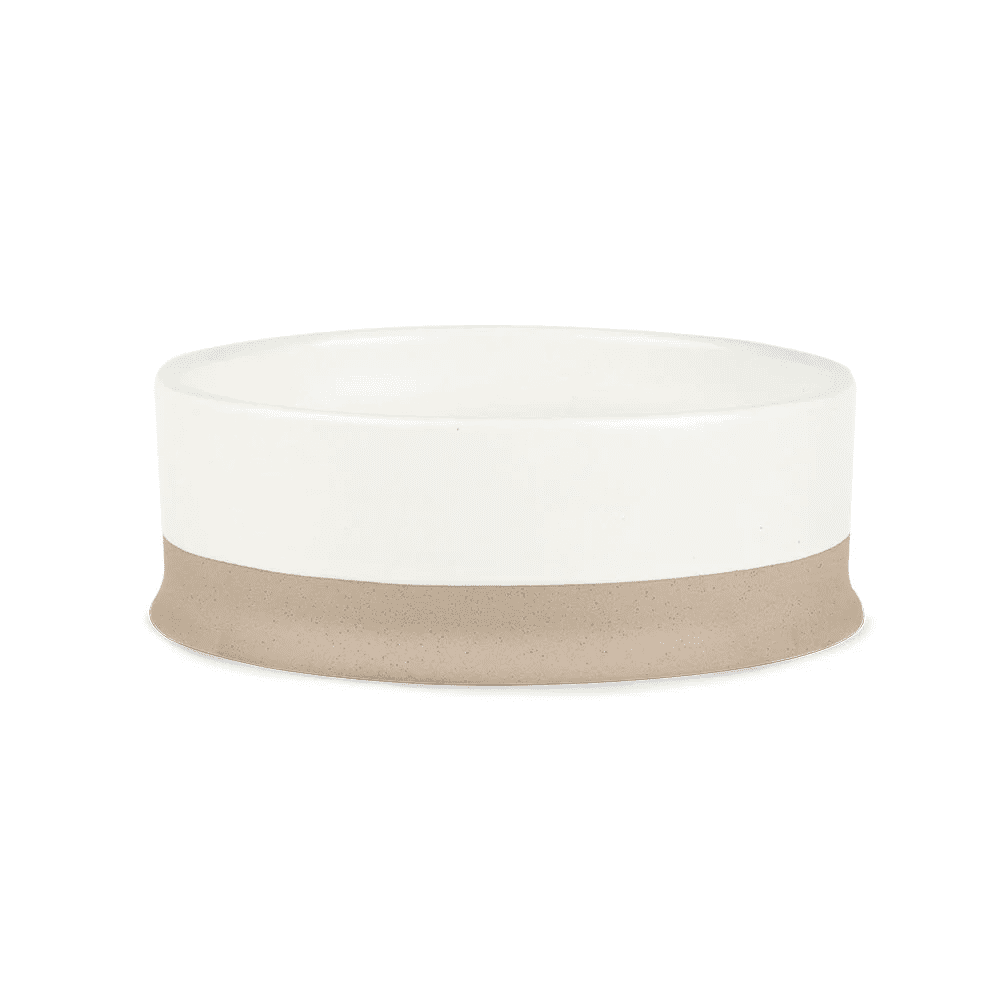 SCRUFFS Scandi Ceramic Water Bowl, Cream