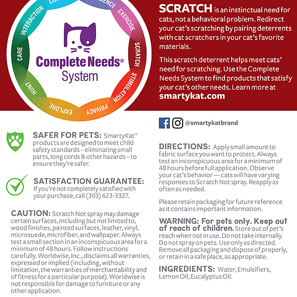 SMARTYKAT Scratch Not Scratch Deterrent Spray, 400ml (13.5oz)