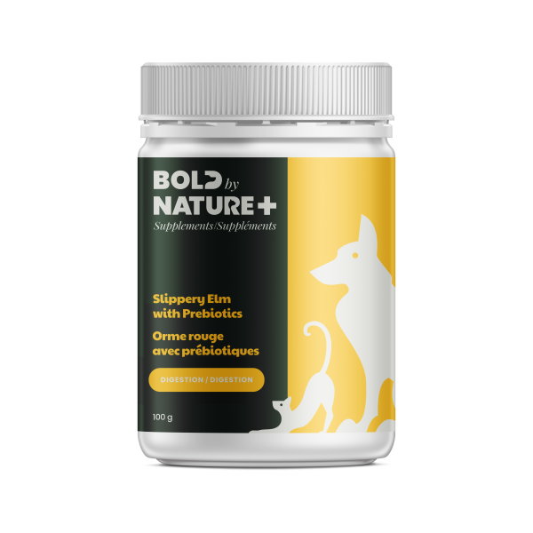BOLD BY NATURE Slippery Elm w/Probiotics Supplement, 100g