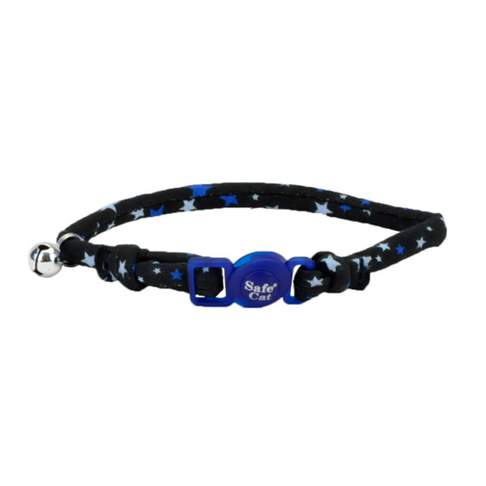 COASTAL SafeCat Round Fashion Collar, Black Stars