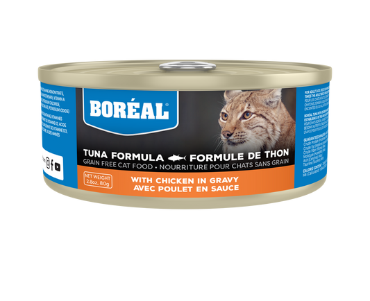 BORÉAL Red Tuna with Chicken in Gravy, 156g (5.5oz)