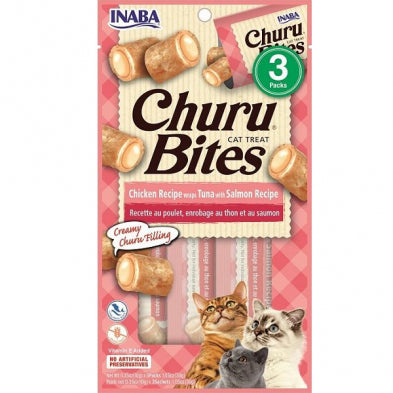 INABA Churu Bites 3pk, Chicken Recipe w/Tuna & Salmon