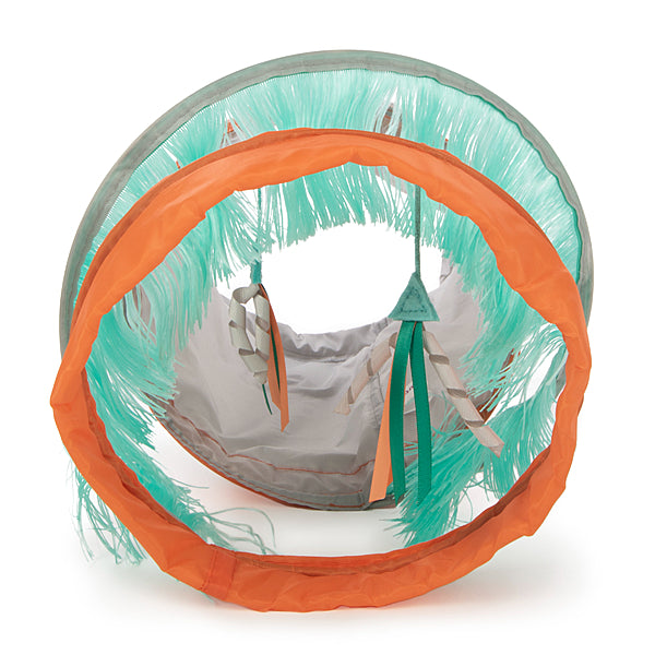 SMARTYKAT Fringe Frenzy Spring Tunnel, Teal