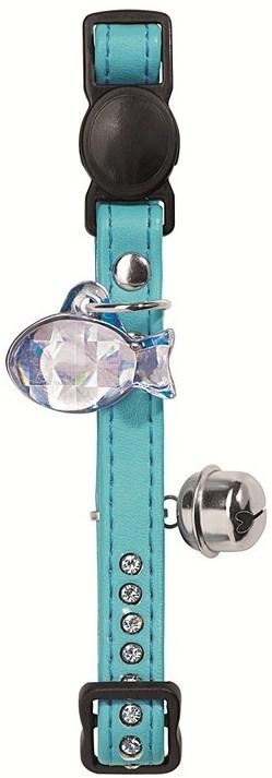 HUNTER Modern Art Luxus Swarovski Inlay Faux Leather Collar, Turquoise