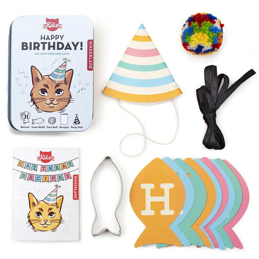 KIKKERLAND Cat Happy Birthday Kit