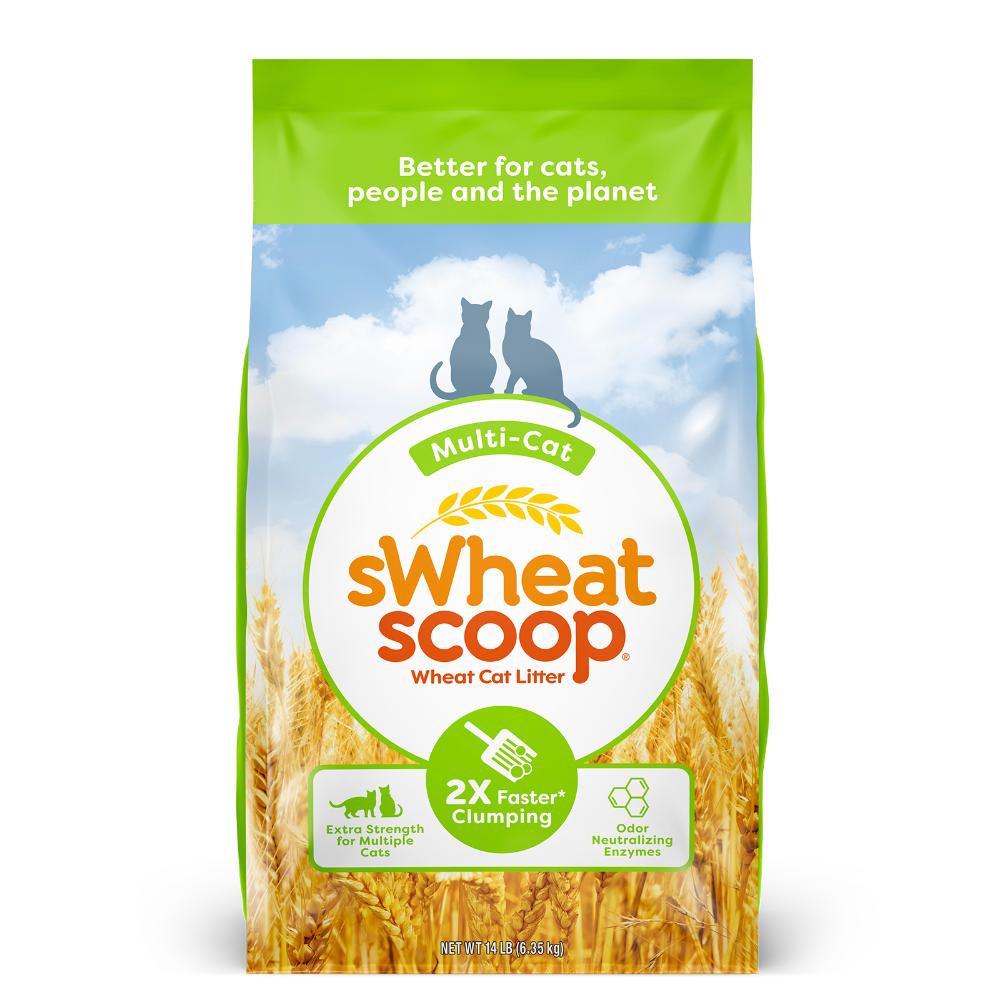 SWHEAT SCOOP Multi-Cat Litter, 14lbs *NEW SIZE*