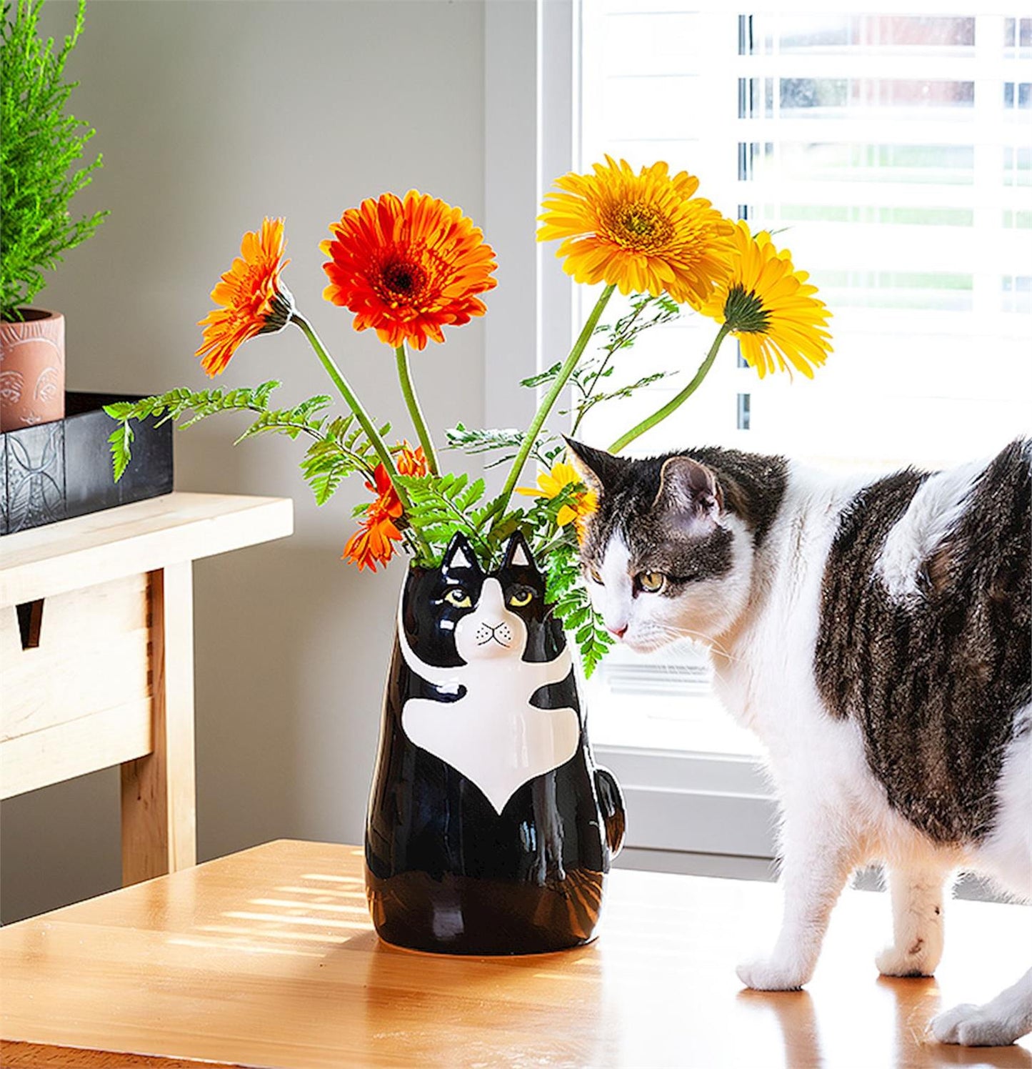 ABBOTT Large Sitting Cat Vase, Sylvester