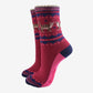 SOCK TALK Berry/Navy Blue, Cat Duo Socks