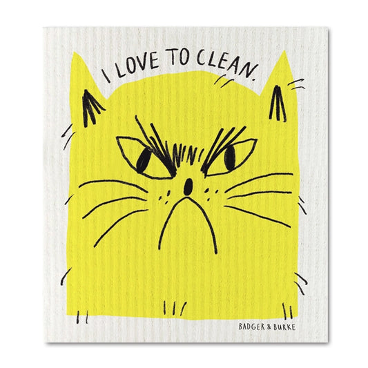 BADGER & BURKE "I Love To Clean" Sponge Cloth