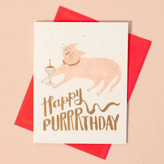 BROMSTAD PRINTING Happy Purrrthday Card