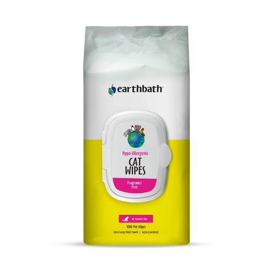 EARTHBATH Hypo-Allergenic Cat Grooming Wipes, 100ct