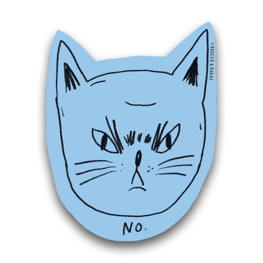 BADGER & BURKE Snitty Kitty "No" Sticker