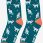 SOCK TALK Summer Floral White Cat Socks