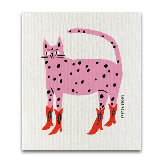 BADGER & BURKE Cowboy Kitty Sponge Cloth