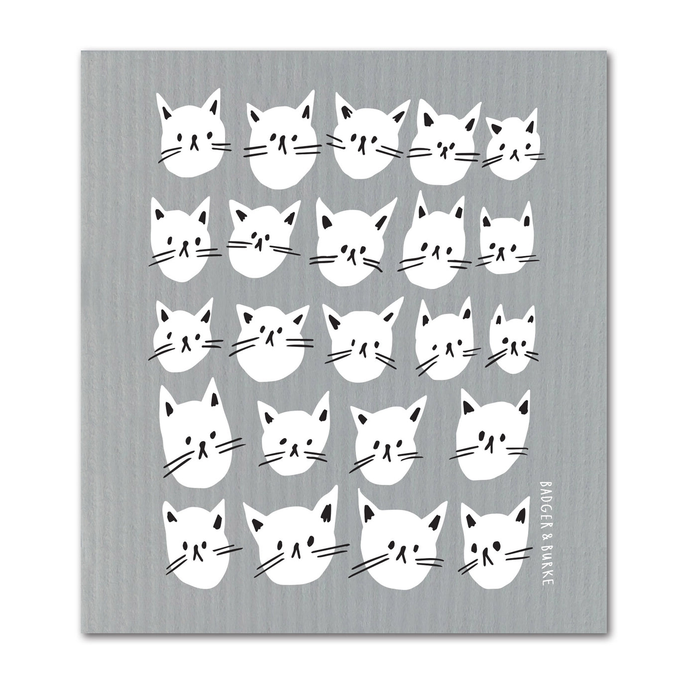 BADGER & BURKE Many Cats Sponge Cloth