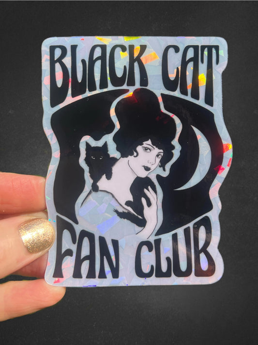 ASTRAL WEEKEND Black Cat Fan Club Holographic Sticker