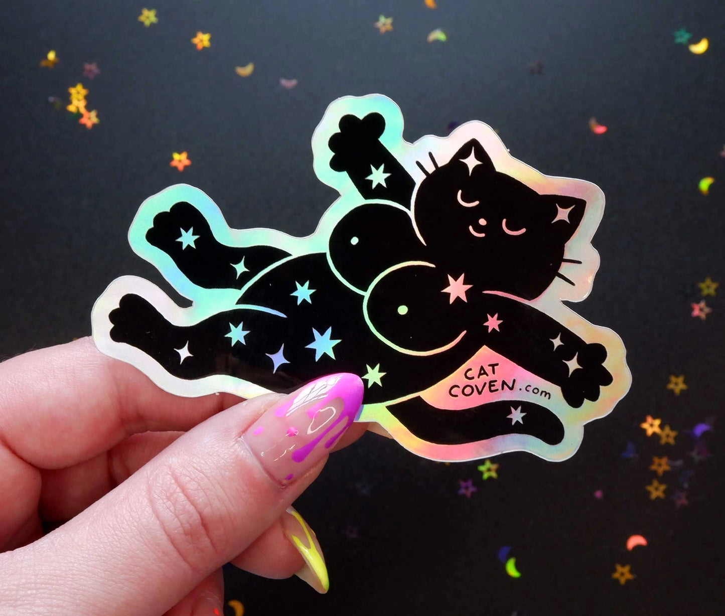 CAT COVEN Magical Kitty Holographic Sticker