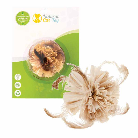 NATURAL CAT TOY Corn Feather Ball Toy