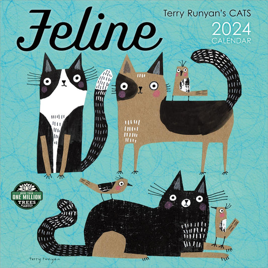 Feline 2024 Wall Calendar: Terry Runyan's Cats