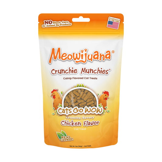 MEOWIJUANA Crunchie Munchie Chicken Treats, 85g