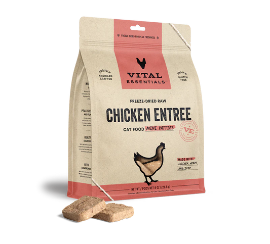 VITAL ESSENTIALS Freeze-Dried Chicken Mini Patties, 227g
