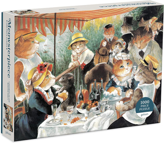 GALISON Meowsterpiece of Western Art: Luncheon of the Boating Party 1000-piece Puzzle