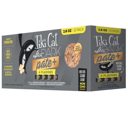 TIKI CAT After Dark Pâté+ Variety Pack, 12x 80g (2.8oz)