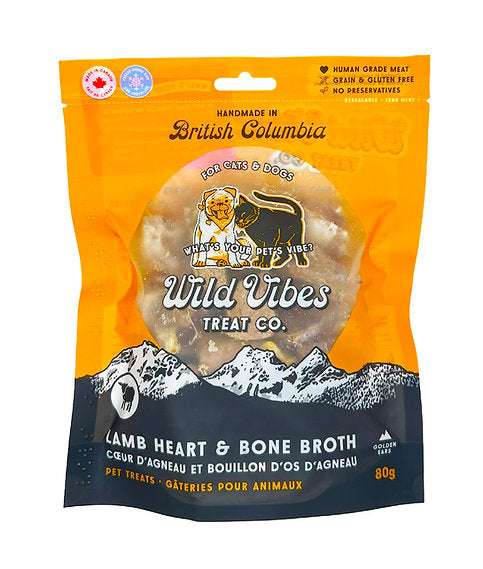 WILD VIBES Lamb Heart and Bone Broth Treats, 33g