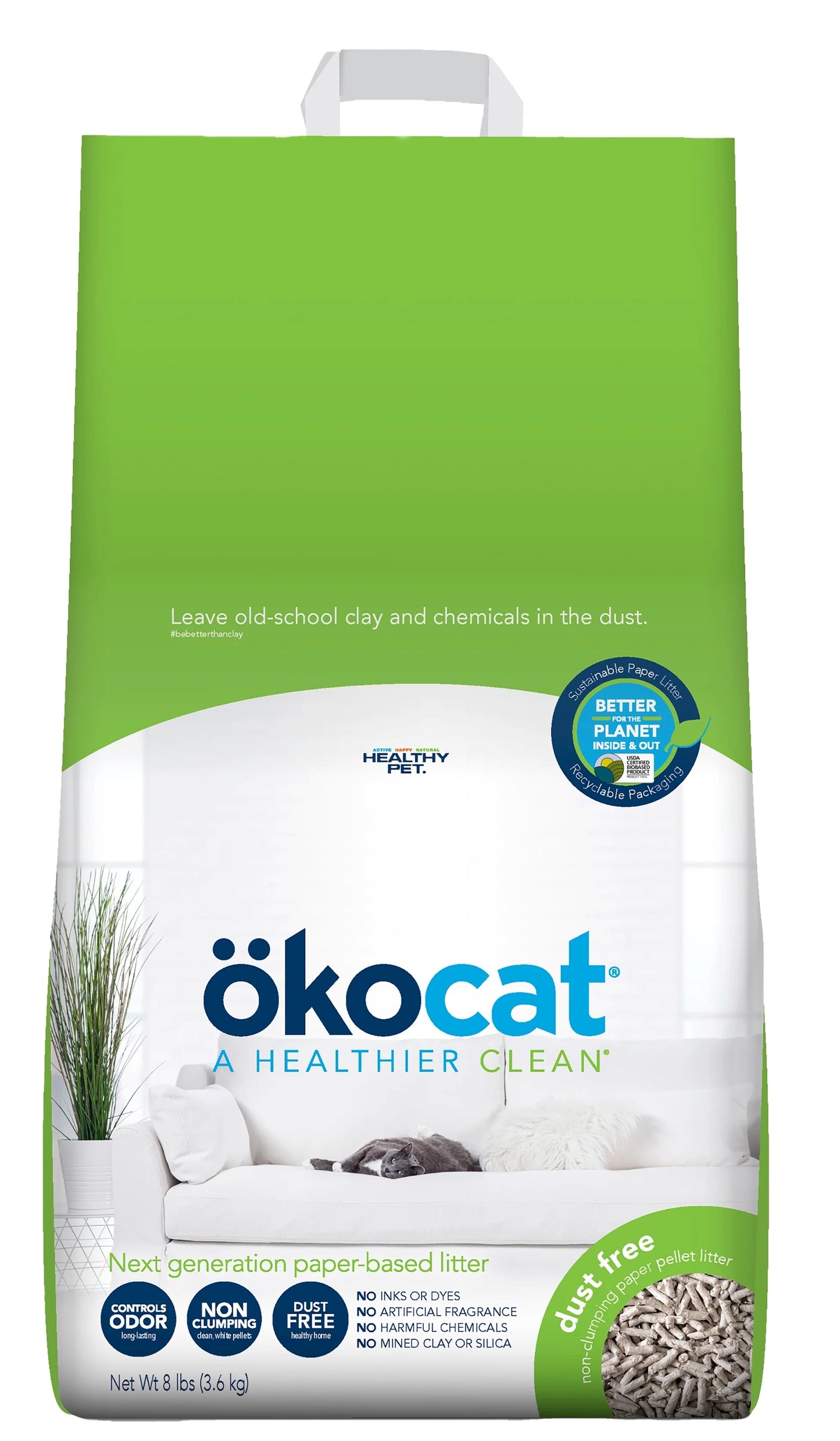 OKOCAT Dust-free Paper Litter, 5.3kg