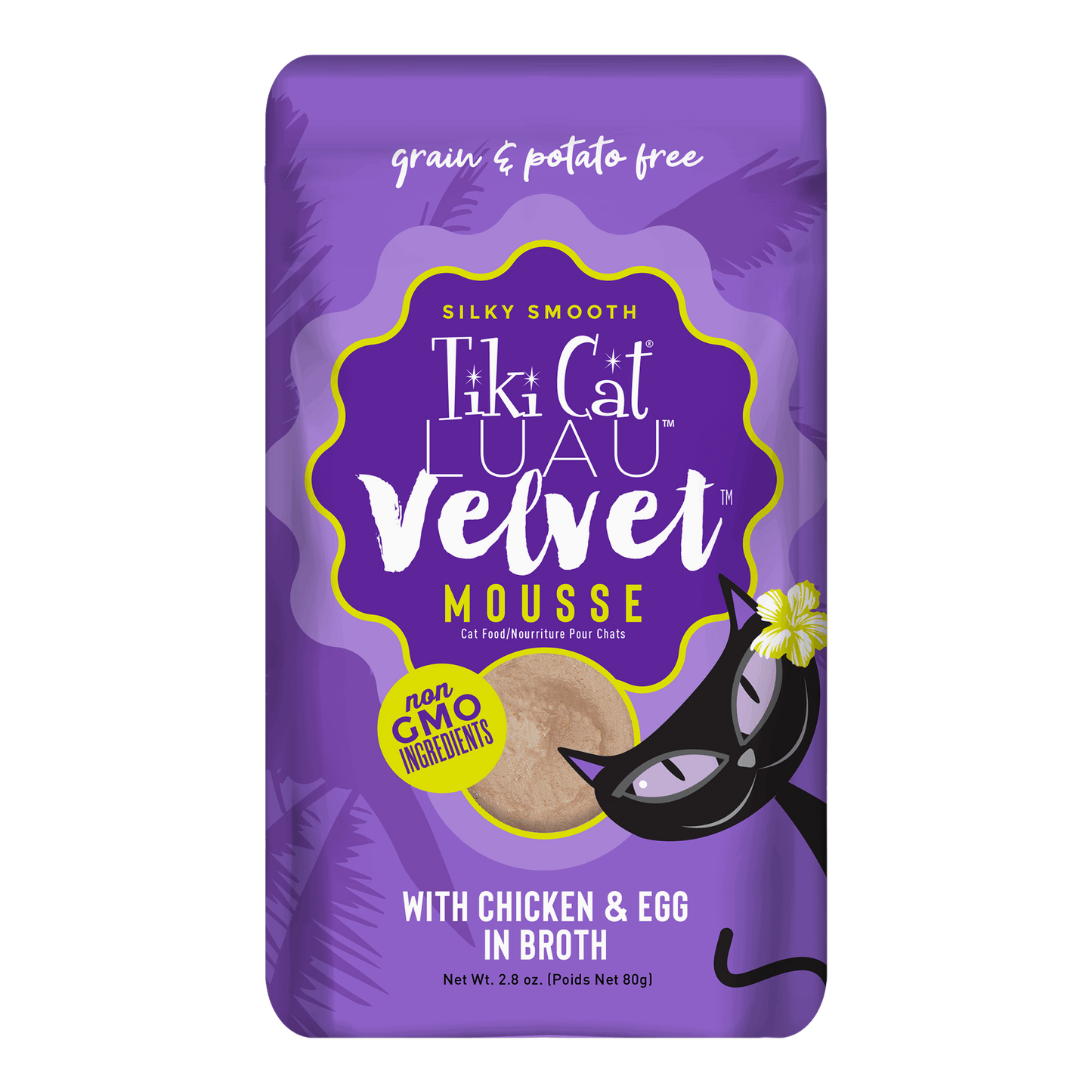 TIKI CAT Velvet Mousse Chicken & Egg, 80g pouch