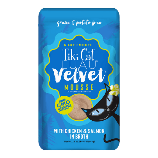 TIKI CAT Velvet Mousse Chicken & Wild Salmon, 80g pouch