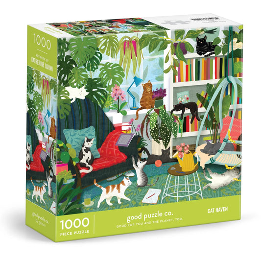 GALISON Good Puzzle Co. Cat Haven 1000 Piece Puzzle