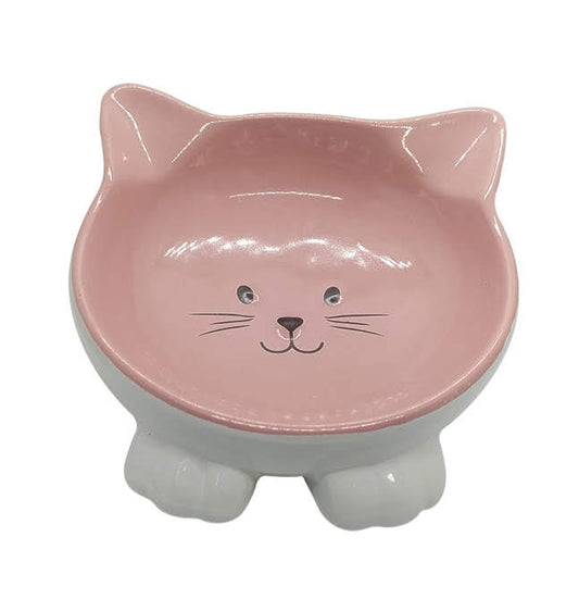 INDIPETS Ceramic Cat Bowl