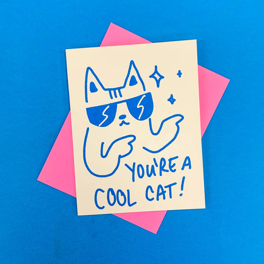 SECRET PLANET You're A Cool Cat Greeting Card