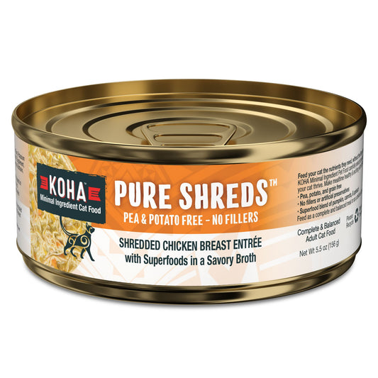 KOHA Pure Shreds Shredded Chicken Entrée 156g (5.5oz)