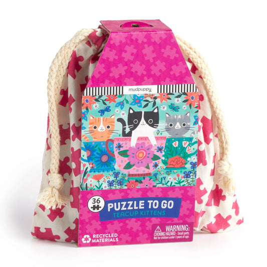 MUDPUPPY Teacup Kittens 36 Piece Puzzle to Go